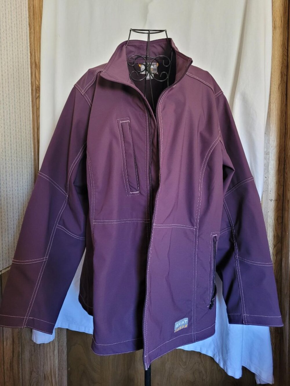 Ariat Women's Rebar Stretch Canvas Softshell 2X Jacket in Plum